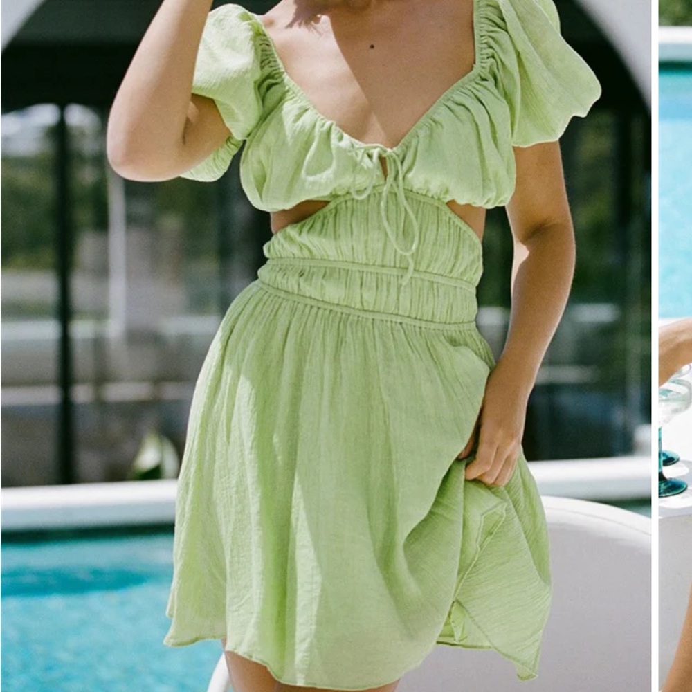 Sabo Skirt Zara dress -lime